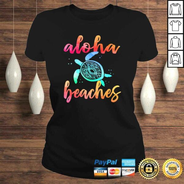 Watercolor Aloha Beaches Turtle Shirt Hawaiin Sea Turtles T-shirt