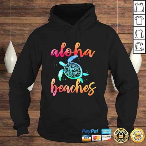 Watercolor Aloha Beaches Turtle Shirt Hawaiin Sea Turtles T-shirt