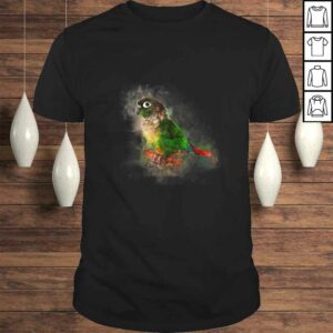 Watercolor Green Cheek Conure parroTShirt Watercolor Green Cheek Conure parroTShirt