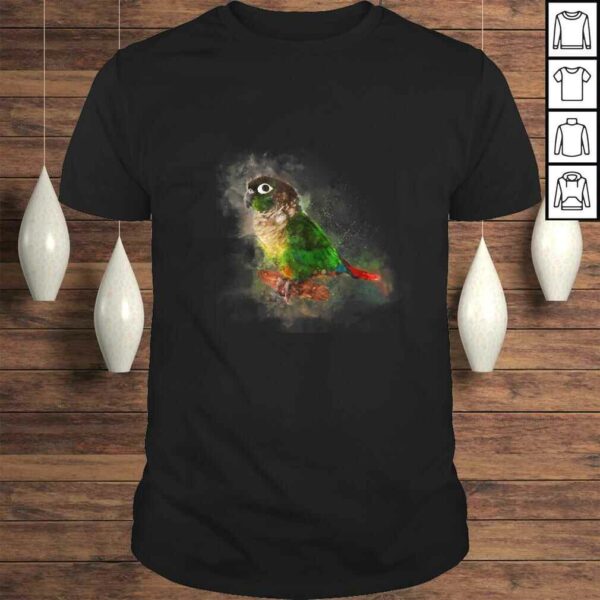 Watercolor Green Cheek Conure parroTShirt