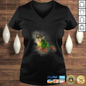 Watercolor Green Cheek Conure parroTShirt 1 Watercolor Green Cheek Conure parroTShirt 2