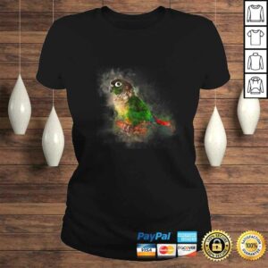Watercolor Green Cheek Conure parroTShirt 2 Watercolor Green Cheek Conure parroTShirt 3