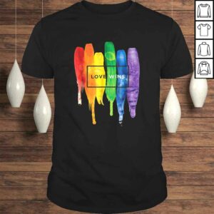 Watercolor Love Wins Rainbow Paint Typographic Shirts Watercolor Love Wins Rainbow Paint Typographic Shirts