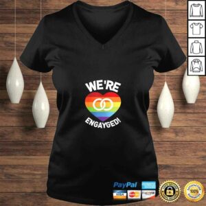 We're Engayged Gay Pride Wedding Engagement Domestic Gift T-shirt 1 Were Engayged Gay Pride Wedding Engagement Domestic Gift T shirt 2