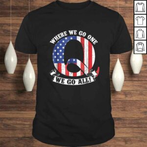 Where We Go One We Go All Q Anon American Flag TShirt 1