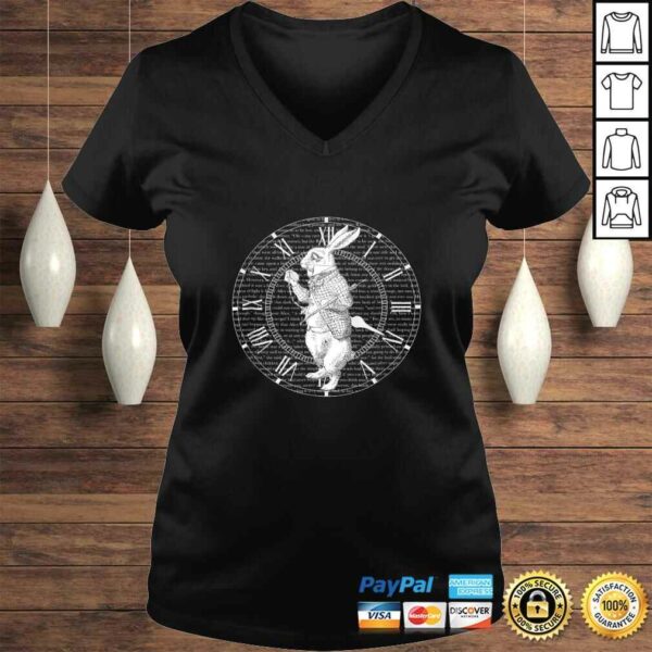 White Rabbit Vintage Clock Steampunk TShirt Gift