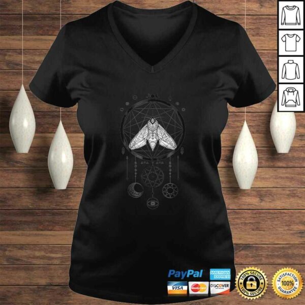 Wicca and Witch Pagan Gifts Sacred Geometry Moth Art Design Shirt