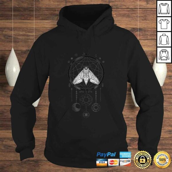 Wicca and Witch Pagan Gifts Sacred Geometry Moth Art Design Shirt