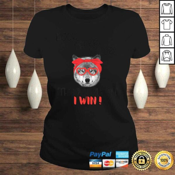 Wolf Rock Paper Scissors Throat Punch I Win T-shirt