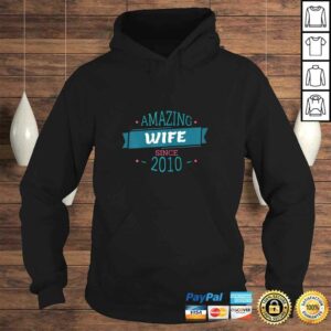 Womens 10 Years Anniversary Amazing Wife Since 2010 Wedding Gift TShirt 3 Womens 10 Years Anniversary Amazing Wife Since 2010 Wedding Gift TShirt 4