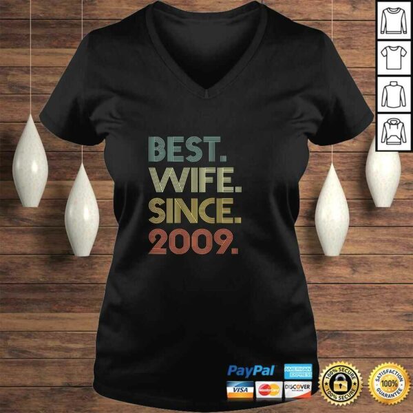 Womens 11th Wedding Anniversary Gift Wife Since 2009 Christmas Gift TShirt