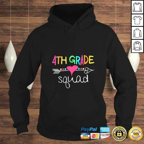 Womens 4th Grade Squad Fourth Teacher Student Team Back To School VNeck Shirt