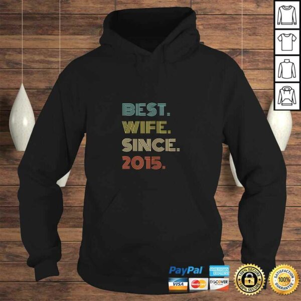 Womens 5th Wedding Anniversary Gift Best Wife Since 2015 Shirt