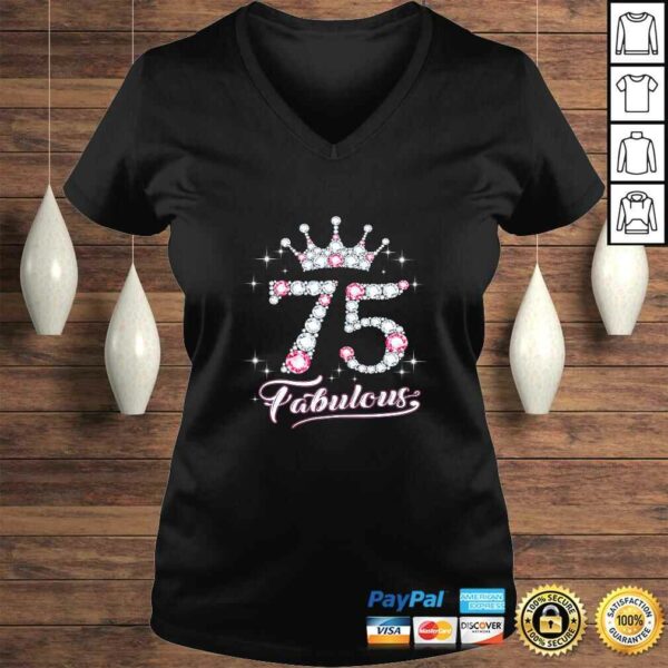 Womens 75 And & Fabulous 1944 75Th Birthday Gift Tee For Womens Shirt