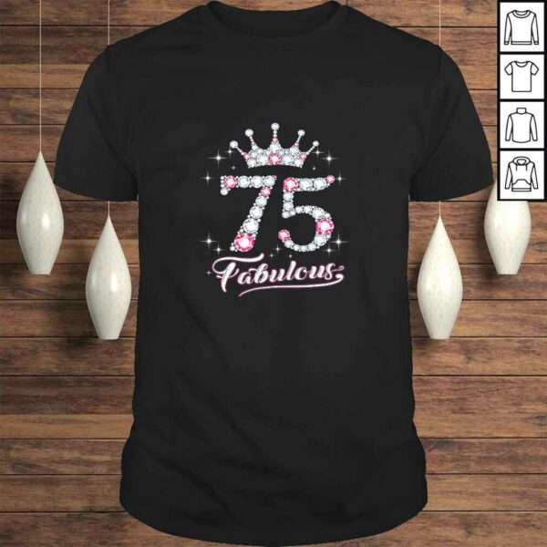 Womens 75 And & Fabulous 1944 75Th Birthday Gift Tee For Womens TShirt