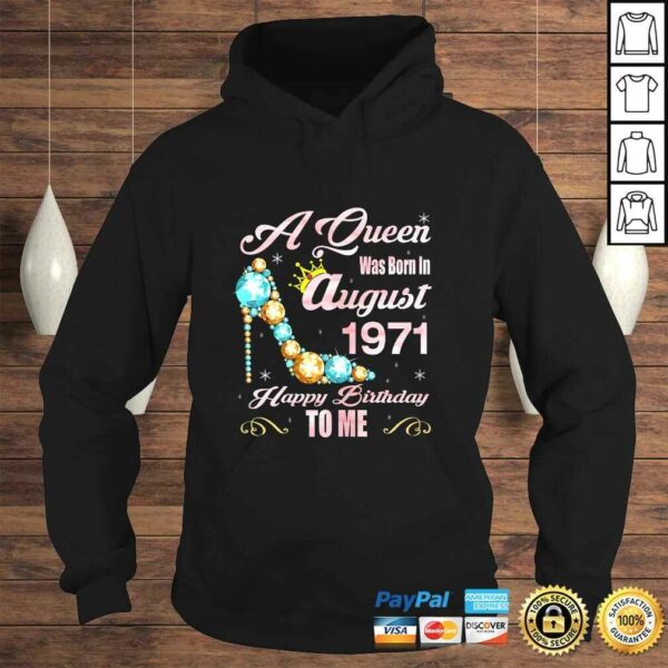 Womens A Queen Were Born In August 1971 49th Birthday Gift TShirt