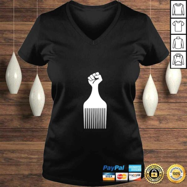 Womens Afro Pick tee Afro Hair Pick Raised Fist TShirt