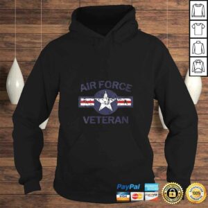 Womens Air Force Veteran with Vintage Roundel Grunge VNeck TShirt 3 Womens Air Force Veteran with Vintage Roundel Grunge VNeck TShirt 4