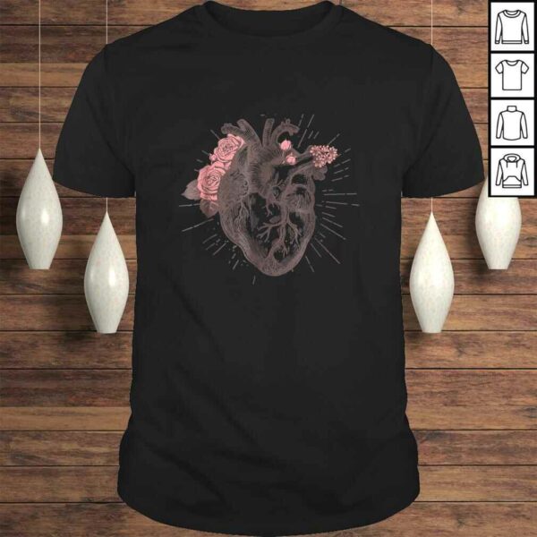 Women’s Anatomical Heart Human Heart Anatomy Shirt Girls Tee