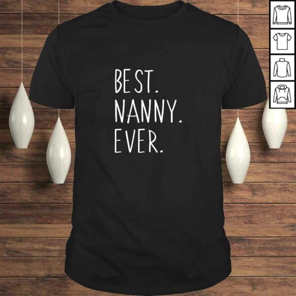 Womens Best Nanny Ever Cool Funny Vintage TShirt