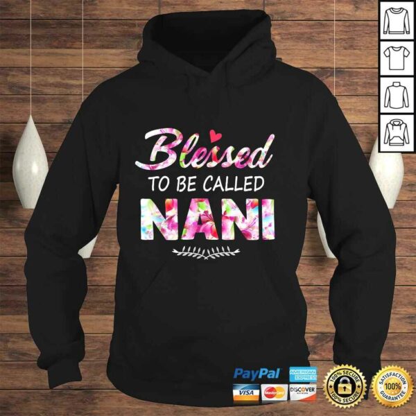 Womens Blessed To Be Called Nani Shirt Flower Style