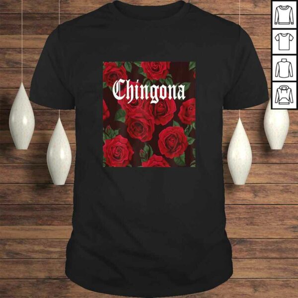 Womens Chingona Red Roses Women Shirt