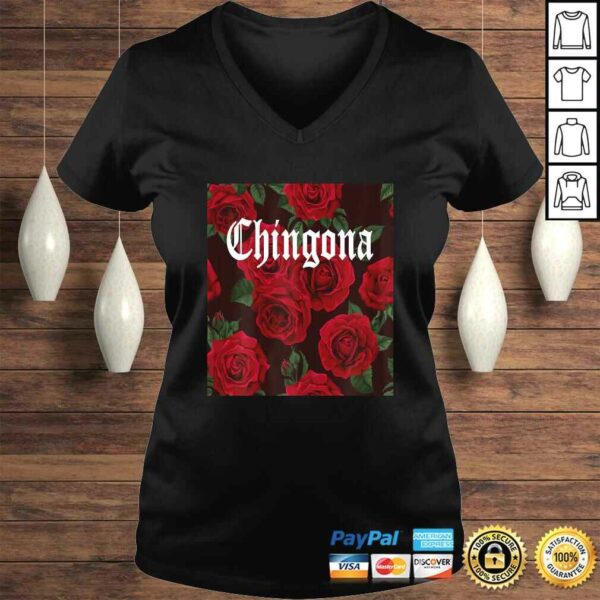 Womens Chingona Red Roses Women Shirt