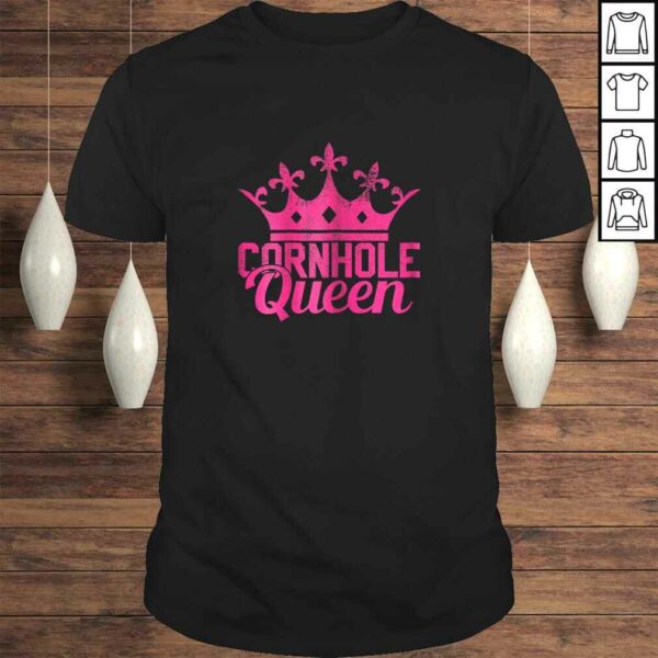 Womens Cornhole Queen Shirt – Corn Hole Shirt Funny Gift