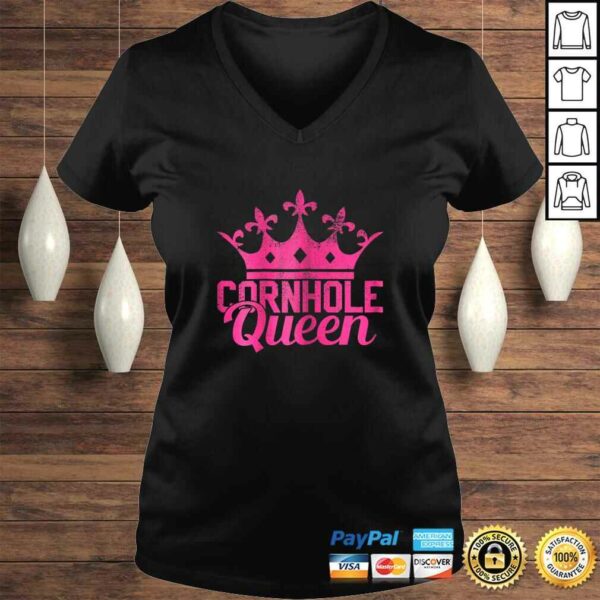 Womens Cornhole Queen Shirt – Corn Hole Shirt Funny Gift