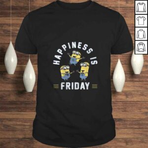 Womens Despicable Me Minions Happiness Is Friday Group ShoTShirt Womens Despicable Me Minions Happiness Is Friday Group ShoTShirt