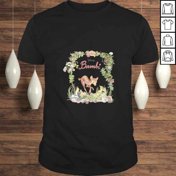 Womens Disney Bambi Floral PortraiTShirt