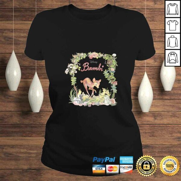 Womens Disney Bambi Floral PortraiTShirt