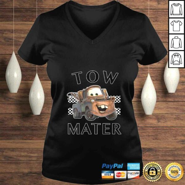 Womens Disney Pixar Cars Tow Mater Finish VNeck Gift Top