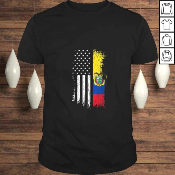 Womens Ecuadorian American Flag Shirt – Pride Ecuador USA Tee Shirt