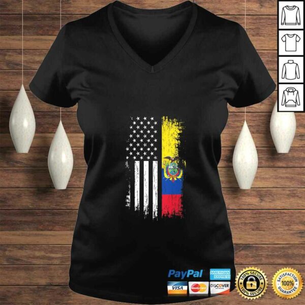 Womens Ecuadorian American Flag Shirt – Pride Ecuador USA Tee Shirt