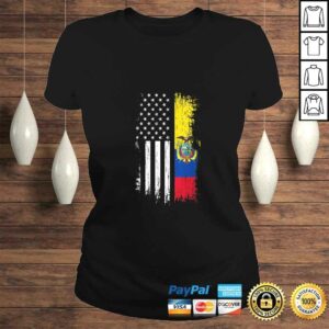 Womens Ecuadorian American Flag Shirt - Pride Ecuador USA Tee Shirt 2 Womens Ecuadorian American Flag Shirt Pride Ecuador USA Tee Shirt 3