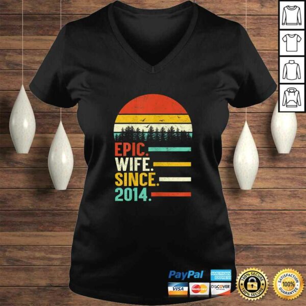 Womens Epic Wife Since 2014  6th Wedding Anniversary Gift For Her Shirt