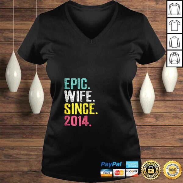 Womens Epic Wife Since 2014  6th Wedding Anniversary Gift For Her Shirt