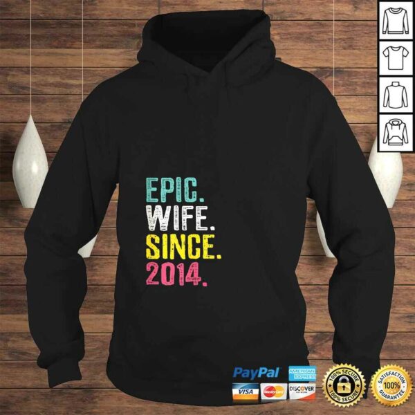 Womens Epic Wife Since 2014  6th Wedding Anniversary Gift For Her Shirt