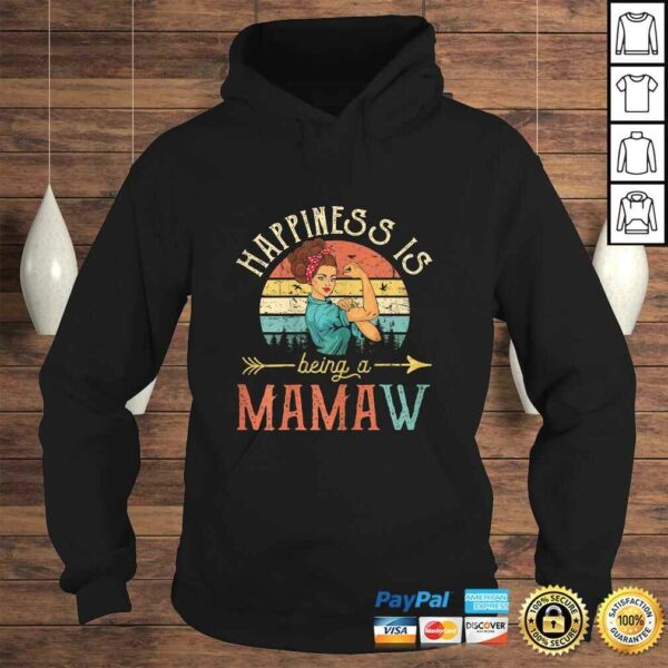 Womens Happiness is being a Mamaw Mother’s Day Gift Grandma V-Neck T-Shirt