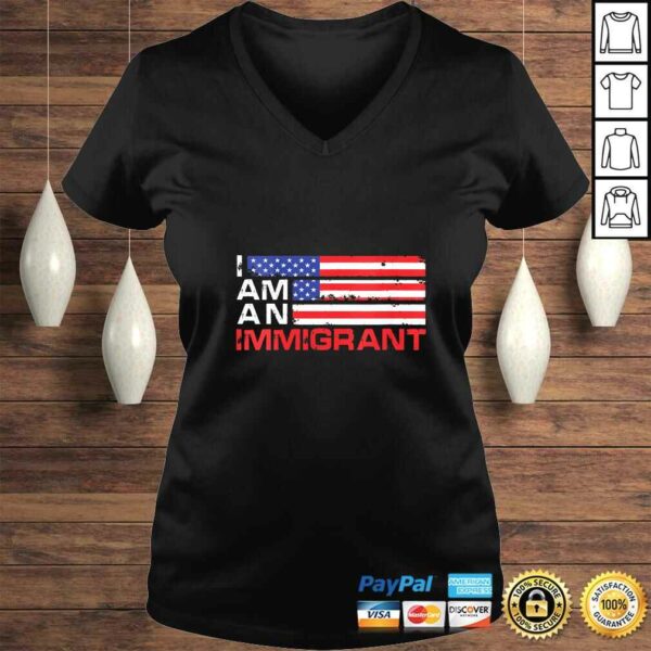 Womens I Am An Immigrant America USA T-shirt