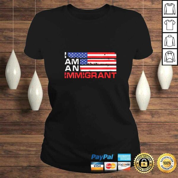 Womens I Am An Immigrant America USA T-shirt