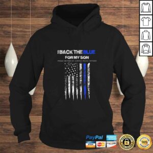 Womens I Back The Blue for My Son thin blue line police mom 3 Womens I Back The Blue for My Son thin blue line police mom 4