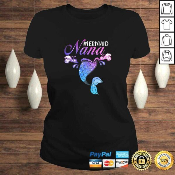 Womens Mermaid Nana Mermaid Birthday Party Mother’s Day Gift Top