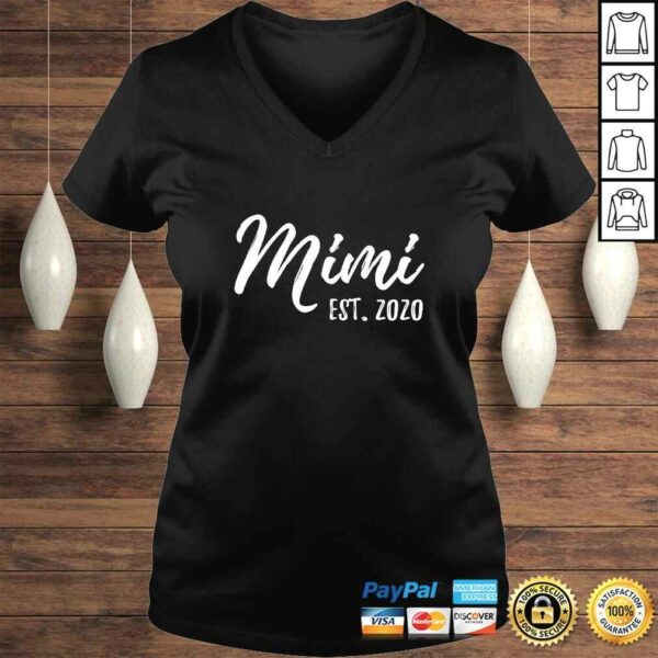 Womens Mimi Est. 2020 Gift For New Grandma, Granny, Nana, Gigi TShirt