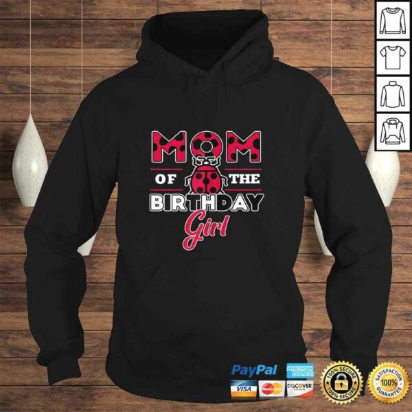 Womens Mom Of The Birthday Girl Ladybug Theme Mommy Party Shirt