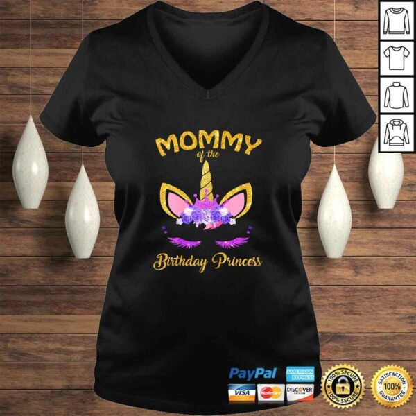 Womens Mommy Of The Unicorn Birthday Princess Matching Family TShirt