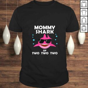 Womens Mommy Shark of Two Announcement Mothers Day TShirt Gift Womens Mommy Shark of Two Announcement Mothers Day TShirt Gift