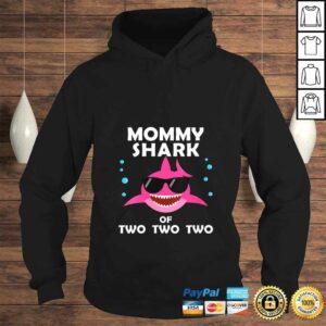 Womens Mommy Shark of Two Announcement Mothers Day TShirt Gift 3 Womens Mommy Shark of Two Announcement Mothers Day TShirt Gift 4