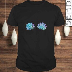 Womens Purple Blue Mermaid Sea Shell Bra Costume Gift TShirt Womens Purple Blue Mermaid Sea Shell Bra Costume Gift TShirt